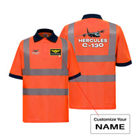 Thumbnail for The Hercules C130 Designed Reflective Polo T-Shirts