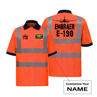 Thumbnail for Embraer E-190 & Plane Designed Reflective Polo T-Shirts