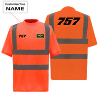 Thumbnail for 757 Flat Text Designed Reflective T-Shirts