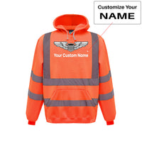 Thumbnail for Custom Name (Military Badge) Designed Reflective Hoodies