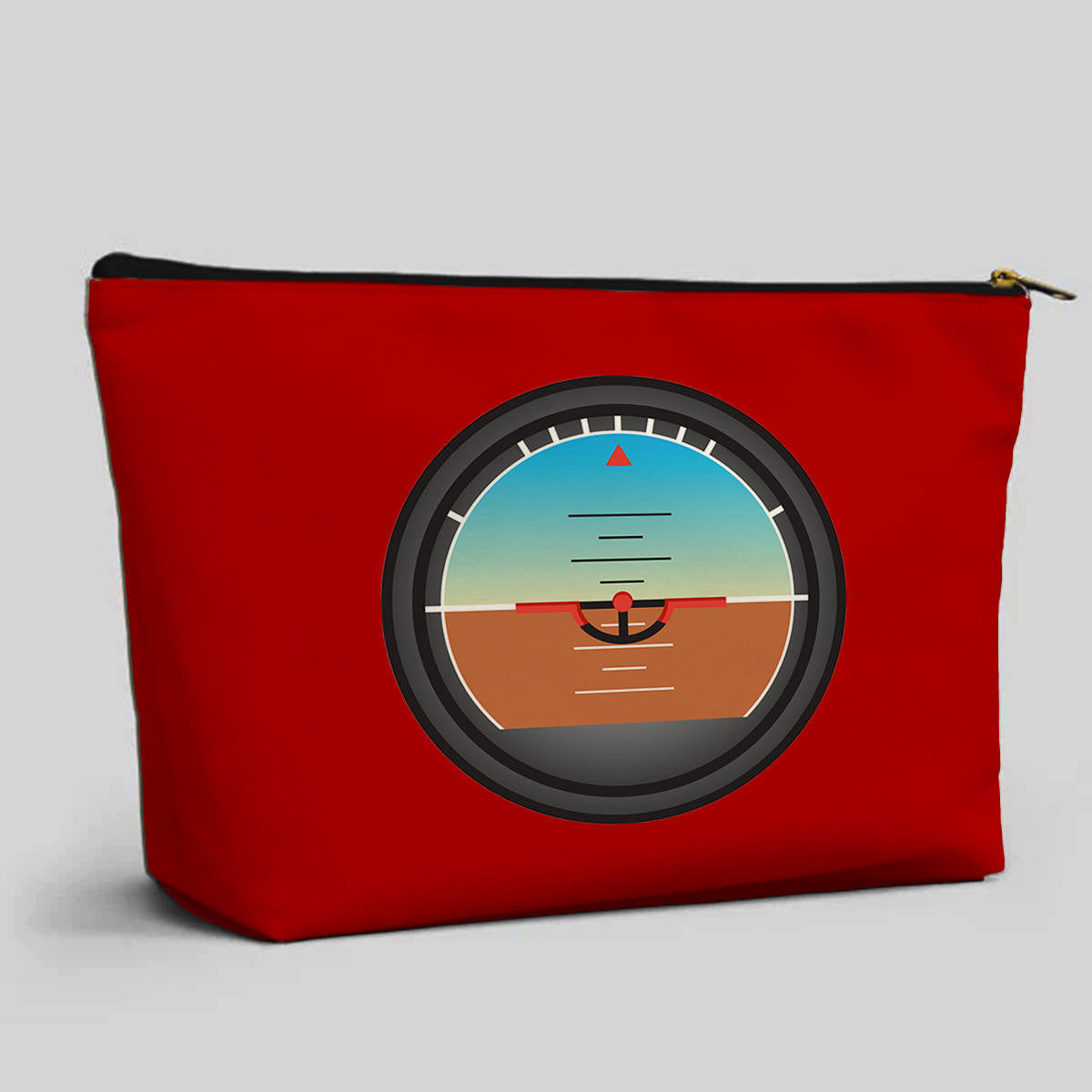 Airplane Instruments (Gyro Horizon) Designed Zipper Pouch