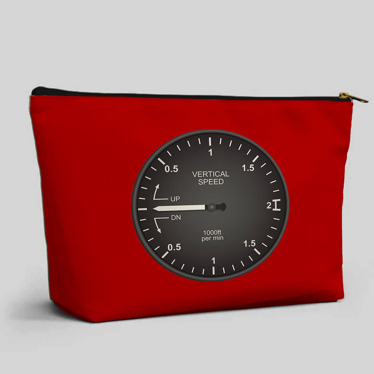 Airplane Instruments (Vertical Speed 2) Designed Zipper Pouch