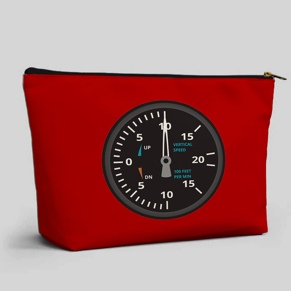 Airplane Instruments (Vertical Speed) Designed Zipper Pouch