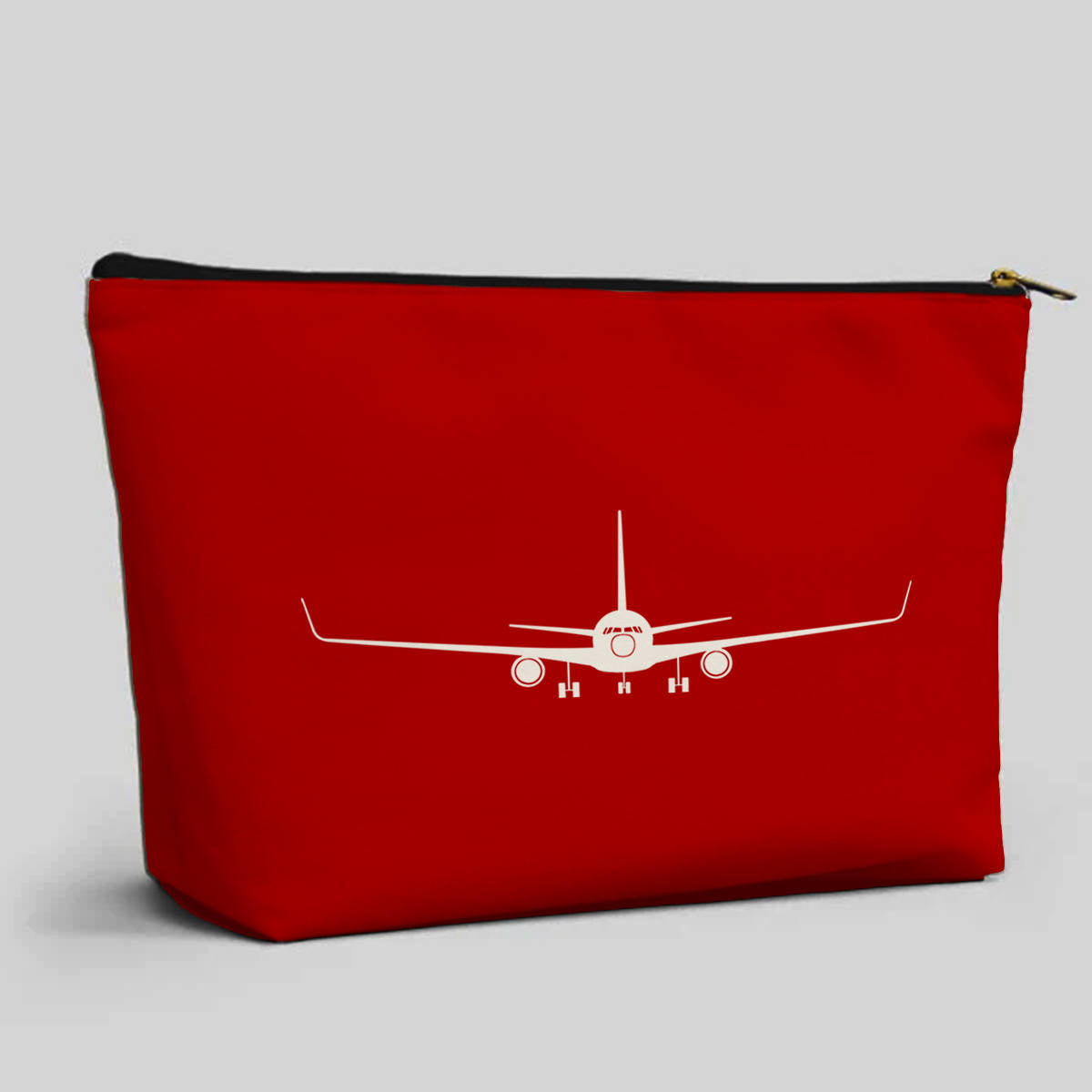 Boeing 767 Silhouette Designed Zipper Pouch