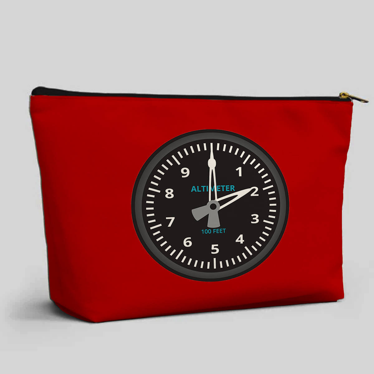Airplane Instruments (Altimeter) Designed Zipper Pouch