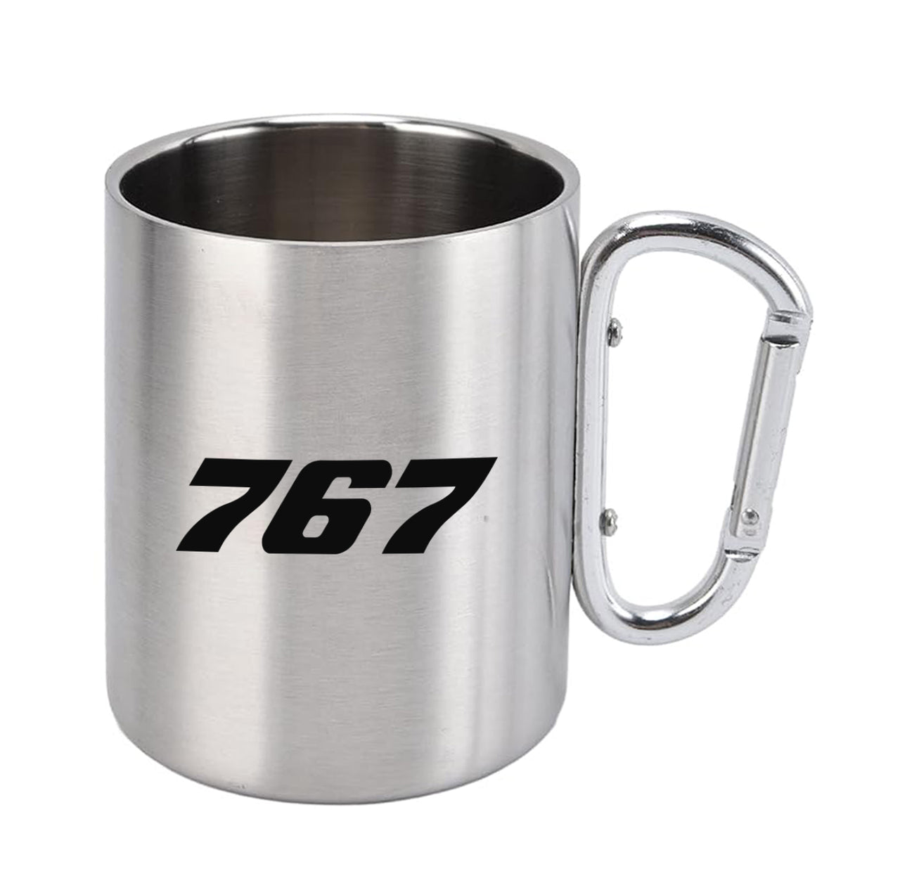 767 Flat Text Designed Stainless Steel Outdoors Mugs