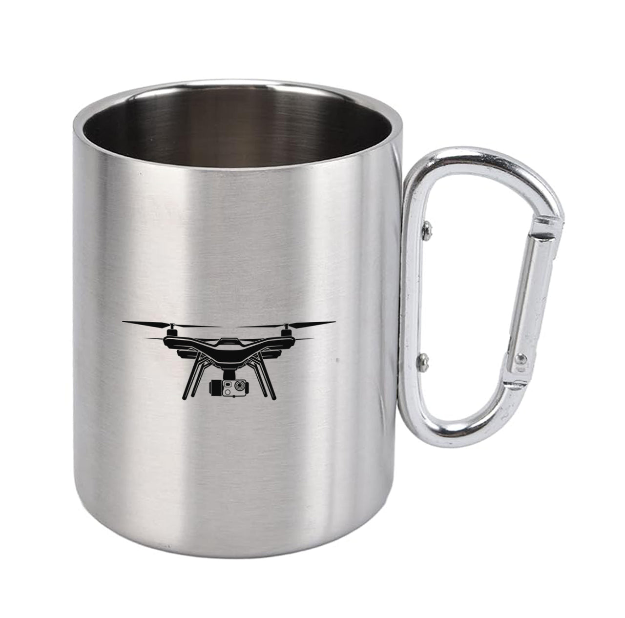 Drone Silhouette Designed Stainless Steel Outdoors Mugs
