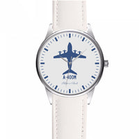 Thumbnail for Airbus A400M Designed Fashion Leather Strap Watches