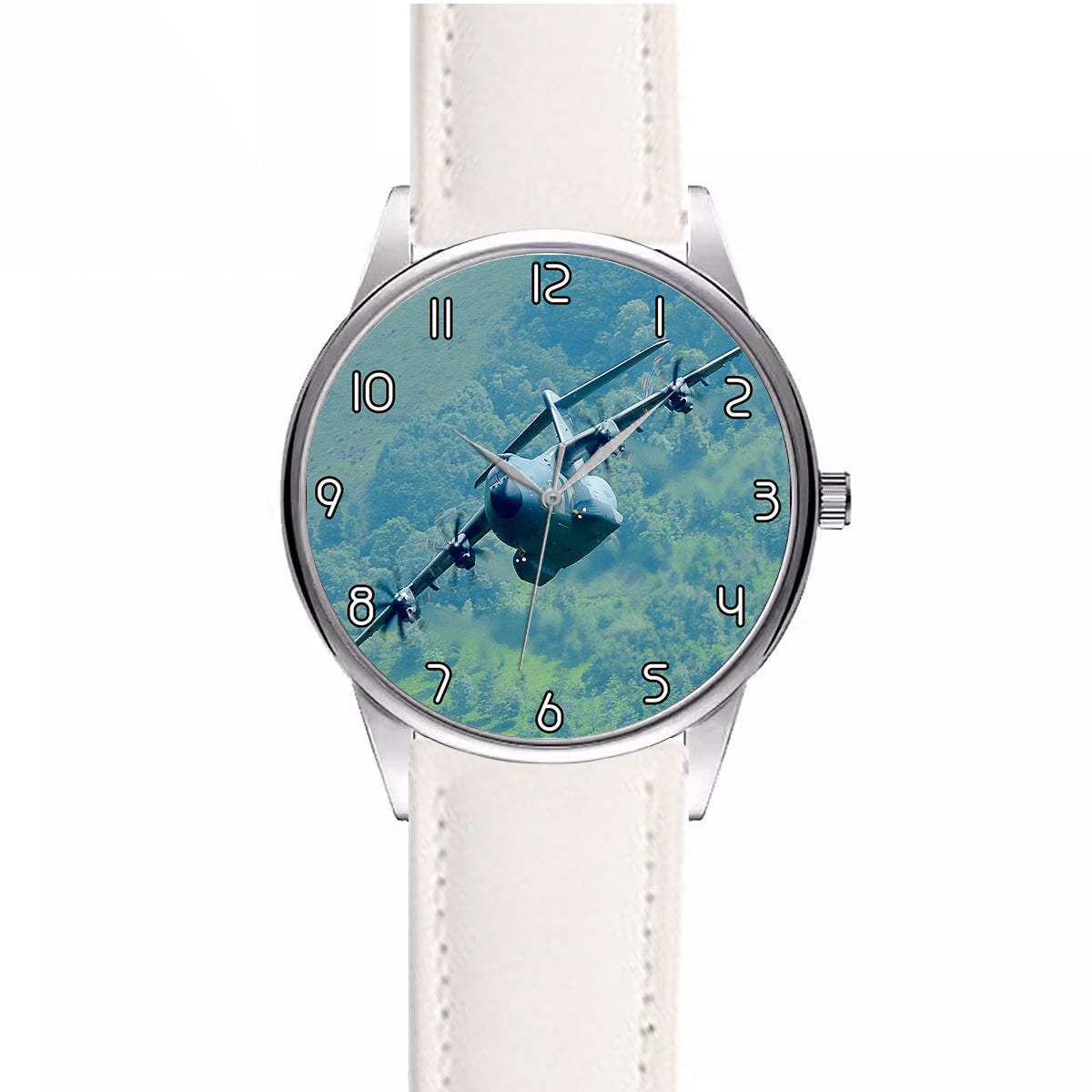 Cruising Airbus A400M Designed Fashion Leather Strap Watches