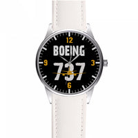 Thumbnail for Boeing 737 Designed Designed Fashion Leather Strap Watches