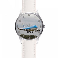 Thumbnail for Landing KLM's Boeing 747 Designed Fashion Leather Strap Watches