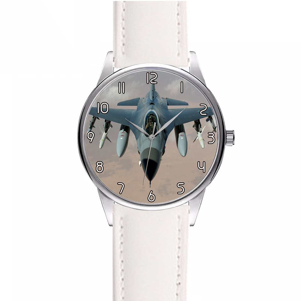 Cruising Fighter Jet 16 Designed Fashion Leather Strap Watches