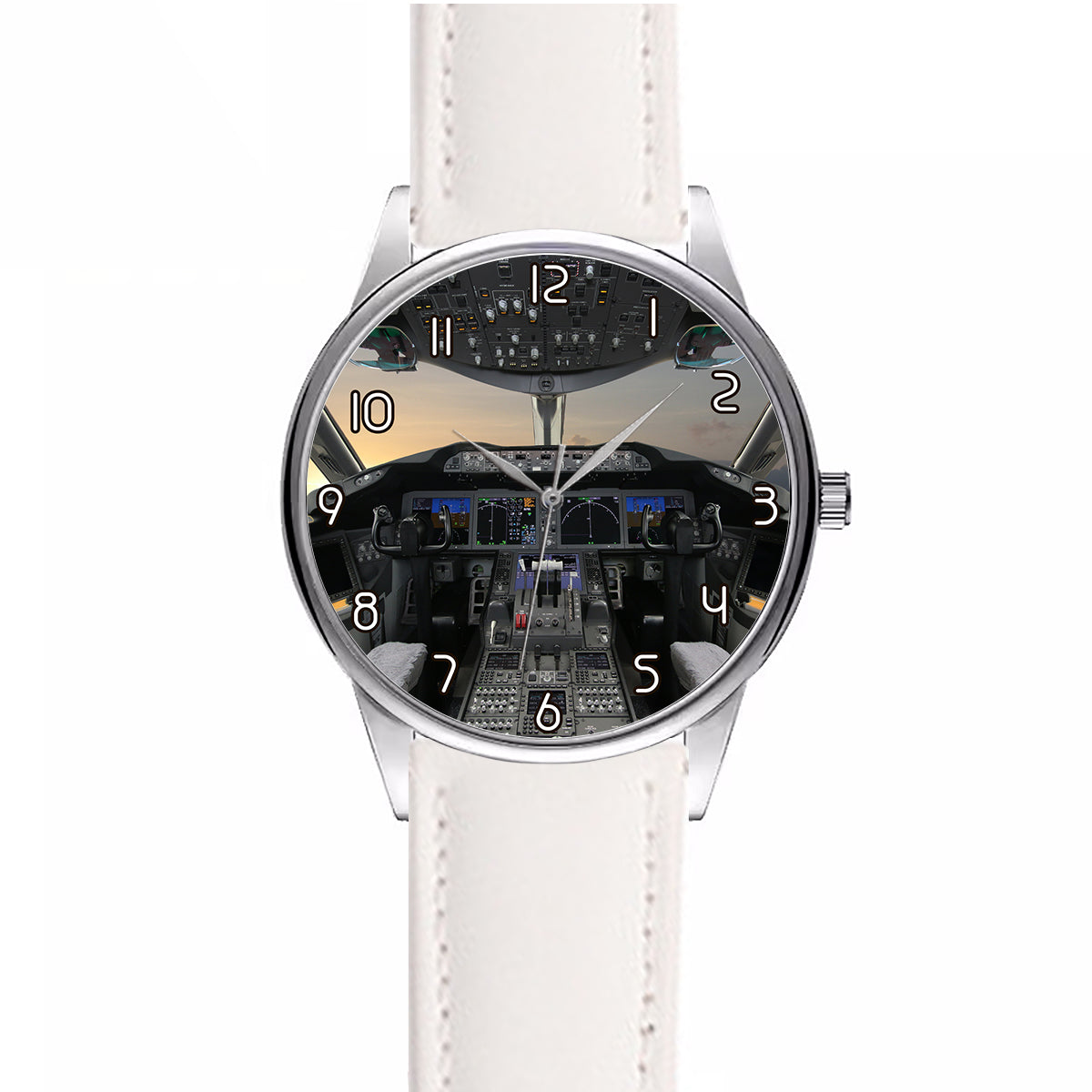 Boeing 787 Cockpit Designed Fashion Leather Strap Watches