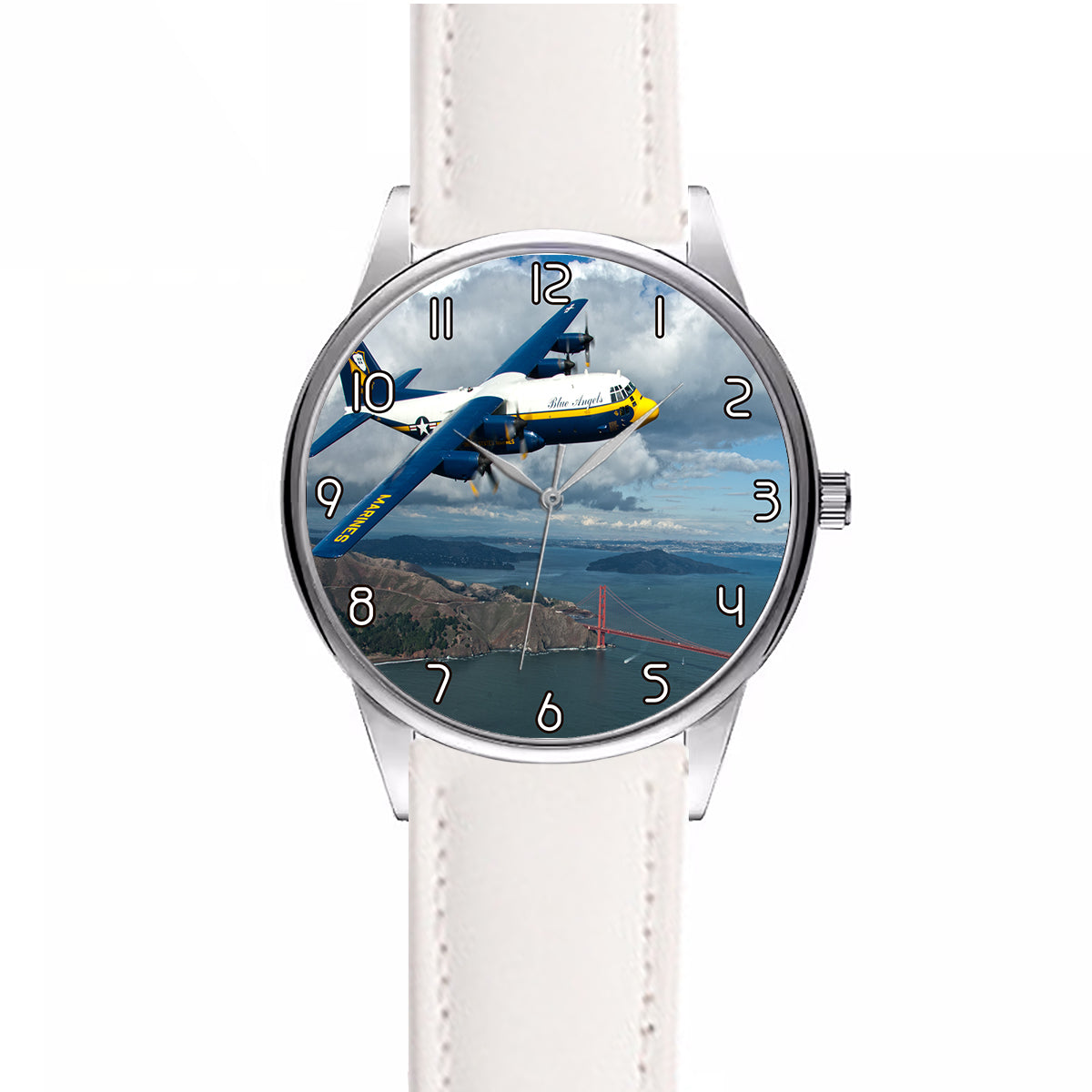 Blue Angels & Bridge Designed Fashion Leather Strap Watches