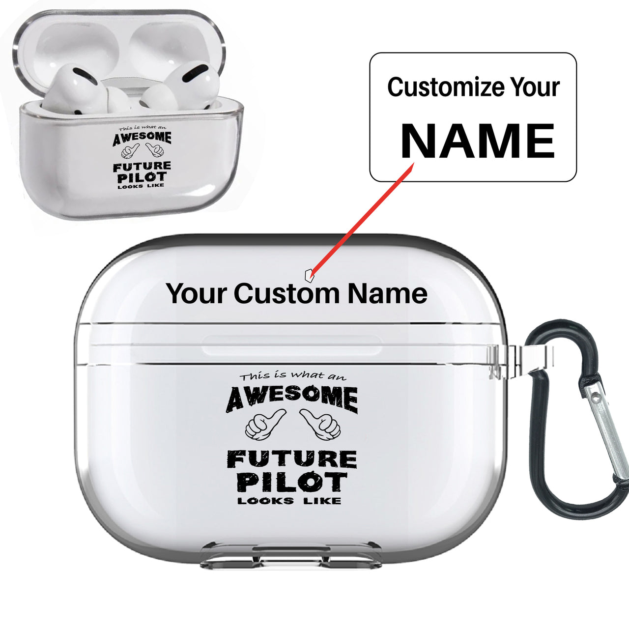 Future Pilot Designed Transparent Earphone AirPods "Pro" Cases