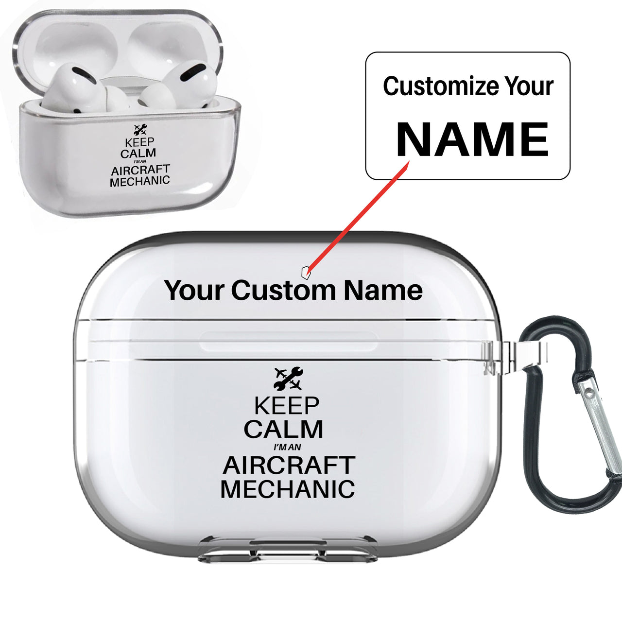 Aircraft Mechanic Designed Transparent Earphone AirPods "Pro" Cases