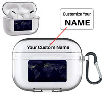 Thumbnail for World Map From Space Designed Transparent Earphone AirPods 