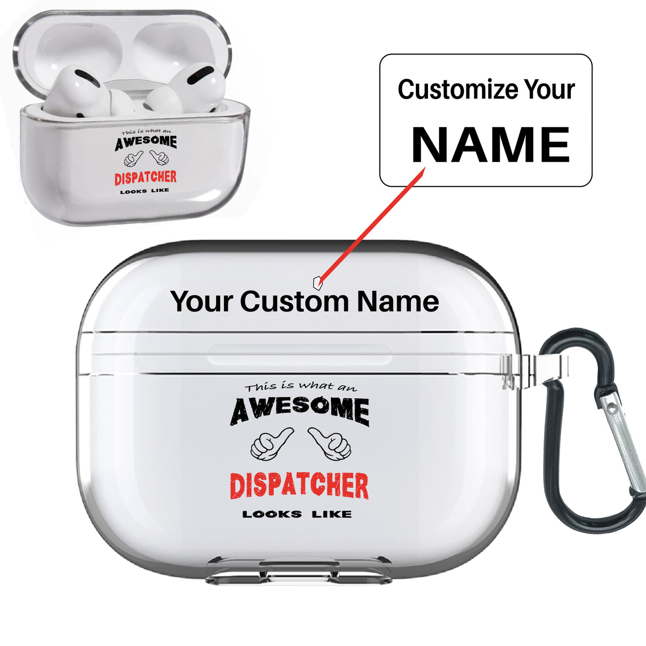 Dispatcher Designed Transparent Earphone AirPods "Pro" Cases