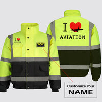 Thumbnail for I Love Aviation Designed Reflective Winter Jackets