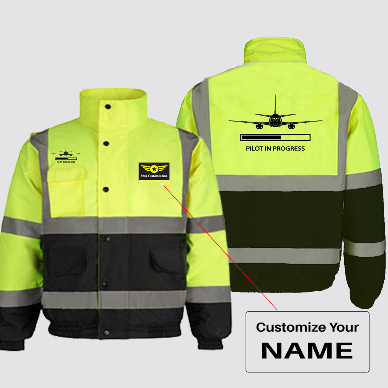 Pilot In Progress Designed Reflective Winter Jackets