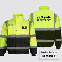 Thumbnail for Born To Fly Helicopter Designed Reflective Winter Jackets