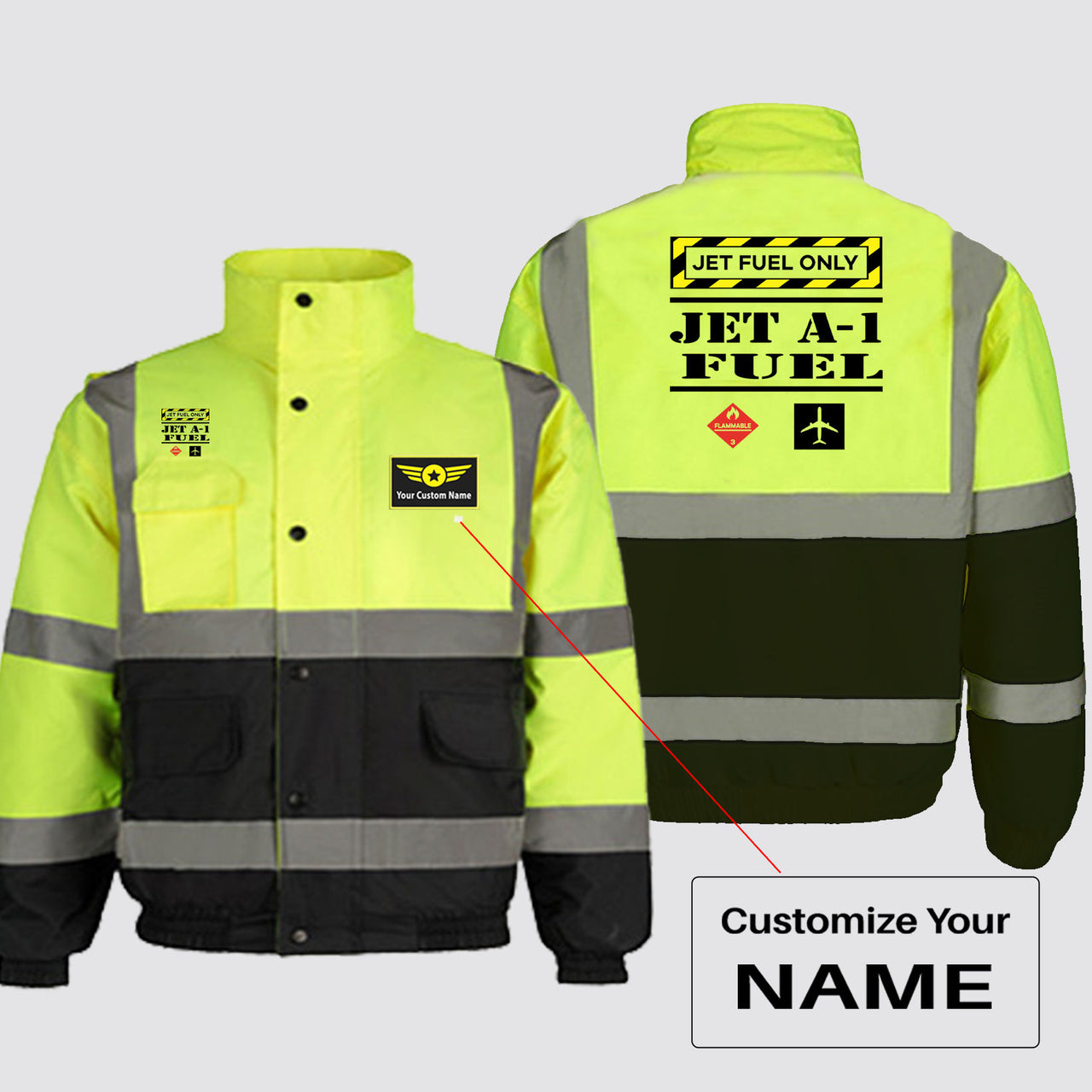 Jet Fuel Only Designed Reflective Winter Jackets