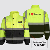 Thumbnail for I Love Embraer Designed Reflective Winter Jackets