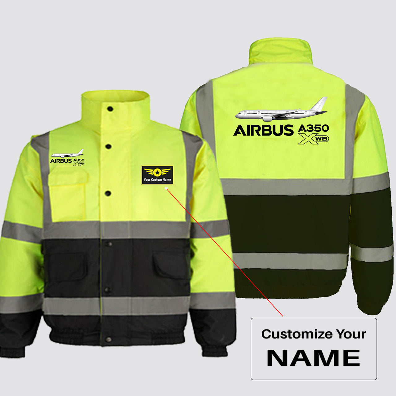 The Airbus A350 WXB Designed Reflective Winter Jackets