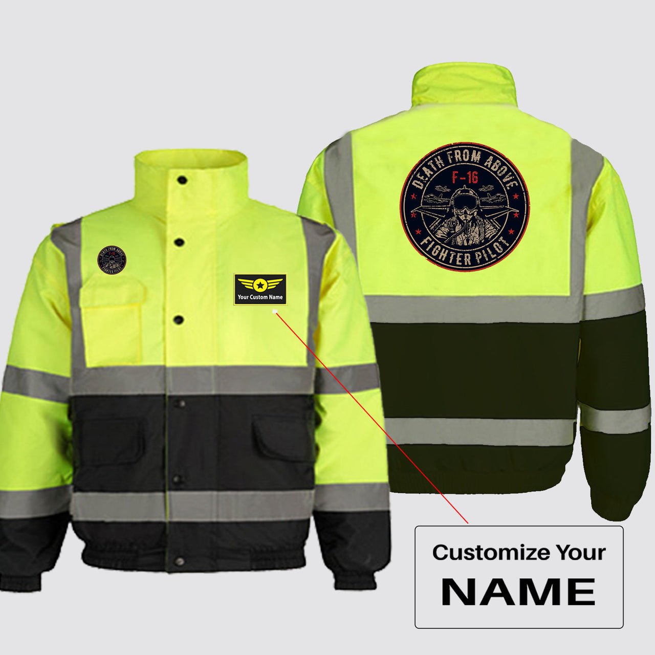 Fighter Jet 16 - Death From Above Designed Reflective Winter Jackets