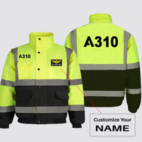 Thumbnail for A310 Flat Text Designed Reflective Winter Jackets