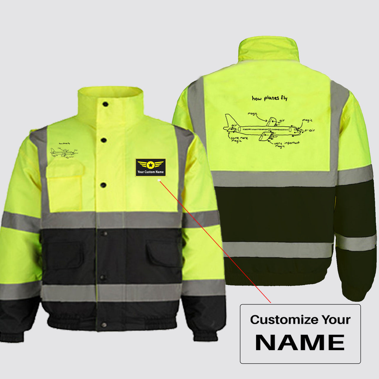 How Planes Fly Designed Reflective Winter Jackets