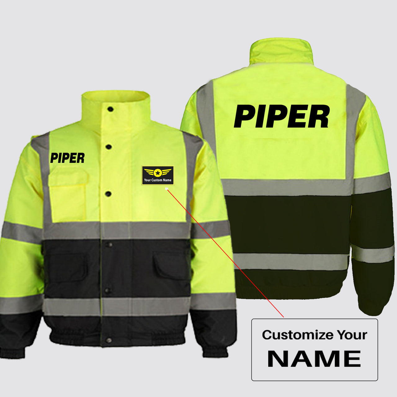 Piper & Text Designed Reflective Winter Jackets