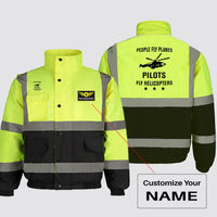 Thumbnail for People Fly Planes Pilots Fly Helicopters Designed Reflective Winter Jackets