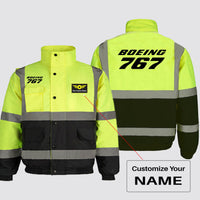 Thumbnail for Boeing 767 & Text Designed Reflective Winter Jackets