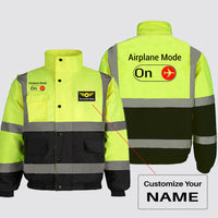 Thumbnail for Airplane Mode On Designed Reflective Winter Jackets