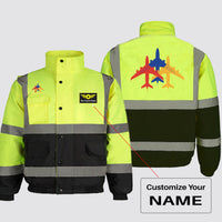Thumbnail for Colourful 3 Airplanes Designed Reflective Winter Jackets