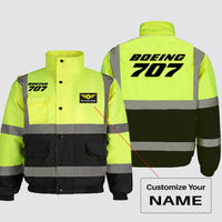 Thumbnail for Boeing 707 & Text Designed Reflective Winter Jackets