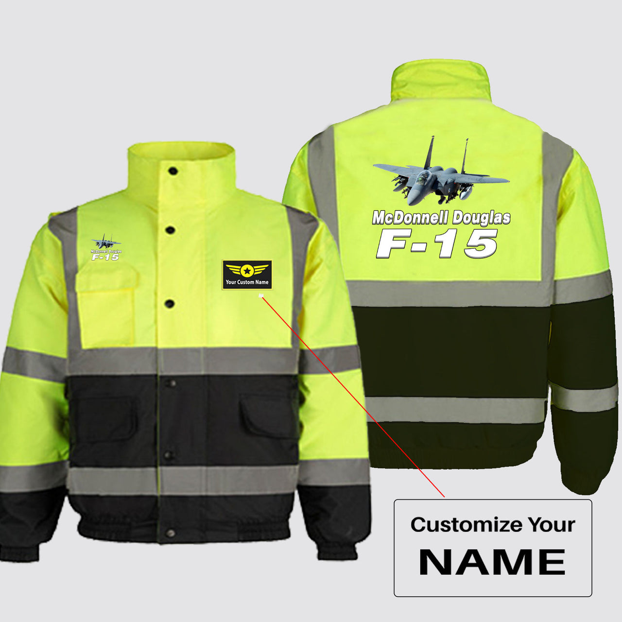 The McDonnell Douglas F15 Designed Reflective Winter Jackets