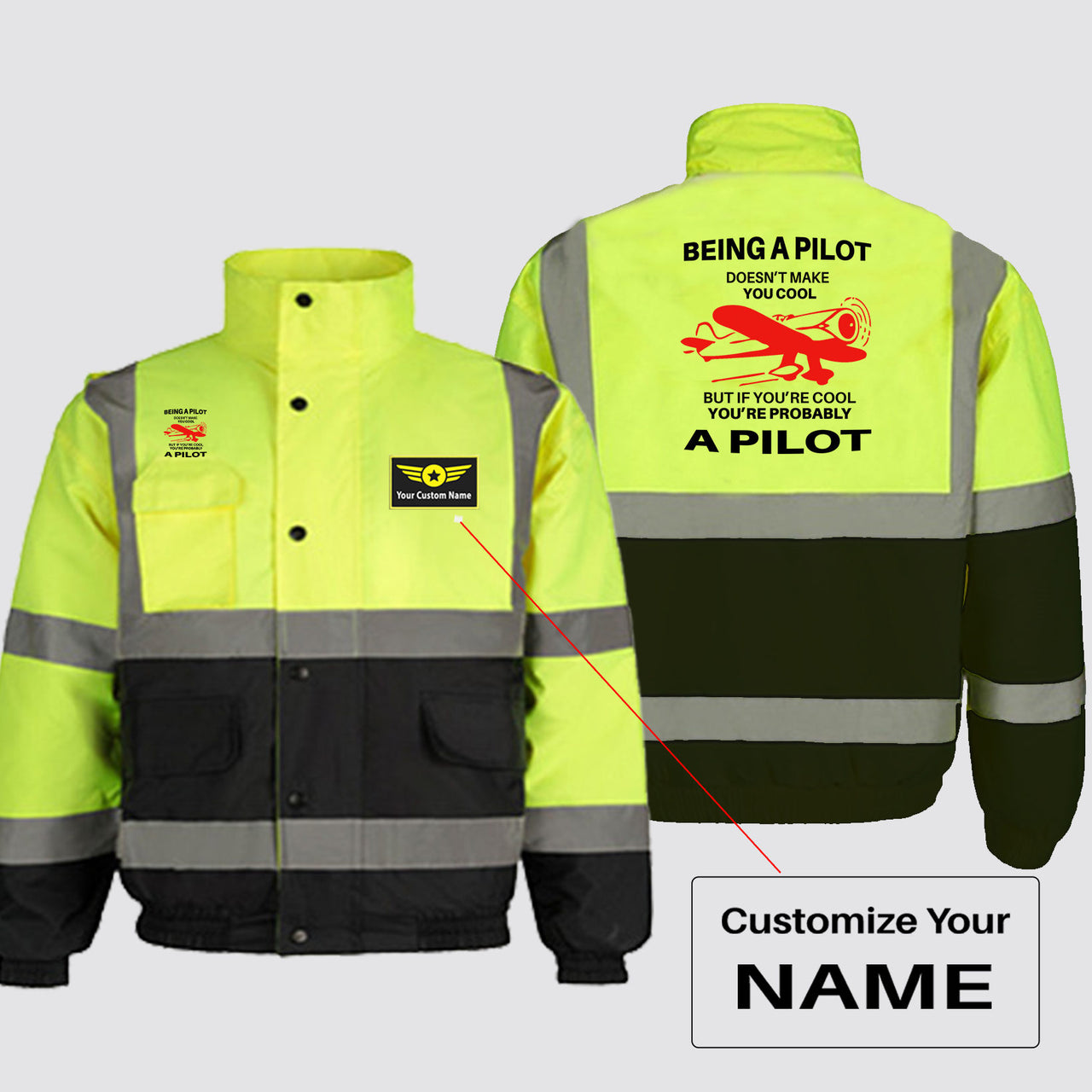 If You're Cool You're Probably a Pilot Designed Reflective Winter Jackets