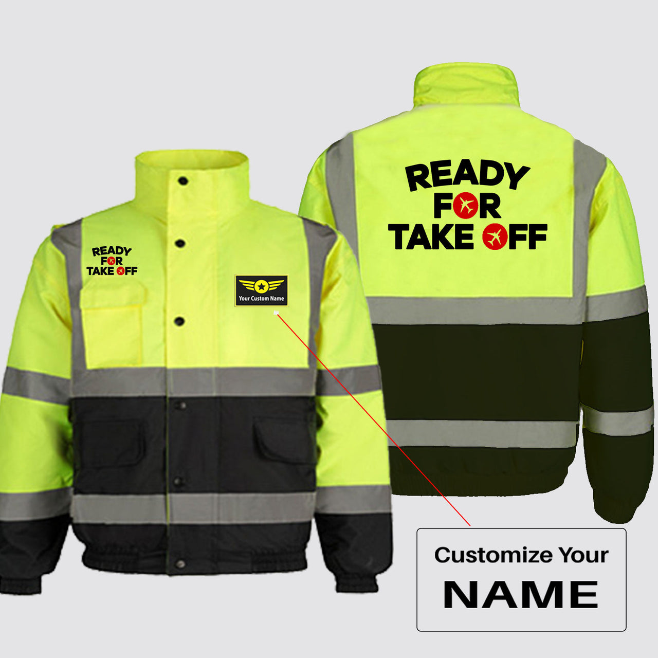 Ready For Takeoff Designed Reflective Winter Jackets