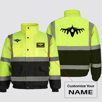 Thumbnail for Fighter Jet 16 Silhouette Designed Reflective Winter Jackets