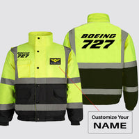 Thumbnail for Boeing 727 & Text Designed Reflective Winter Jackets