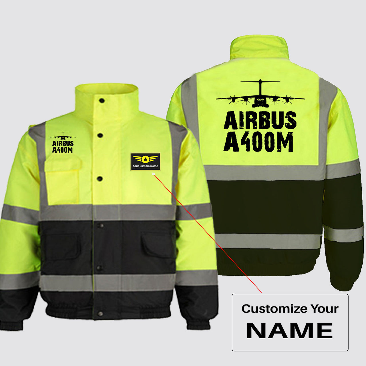 Airbus A400M & Plane Designed Reflective Winter Jackets