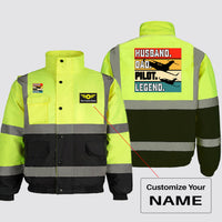 Thumbnail for Husband & Dad & Pilot & Legend Designed Reflective Winter Jackets
