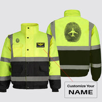 Thumbnail for Aviation Finger Print Designed Reflective Winter Jackets