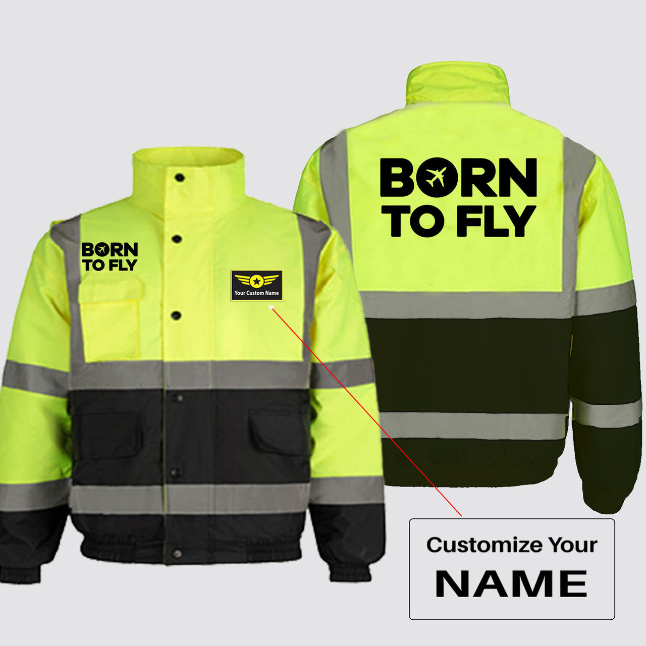 Born To Fly Special Designed Reflective Winter Jackets