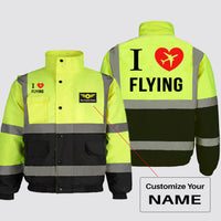 Thumbnail for I Love Flying Designed Reflective Winter Jackets