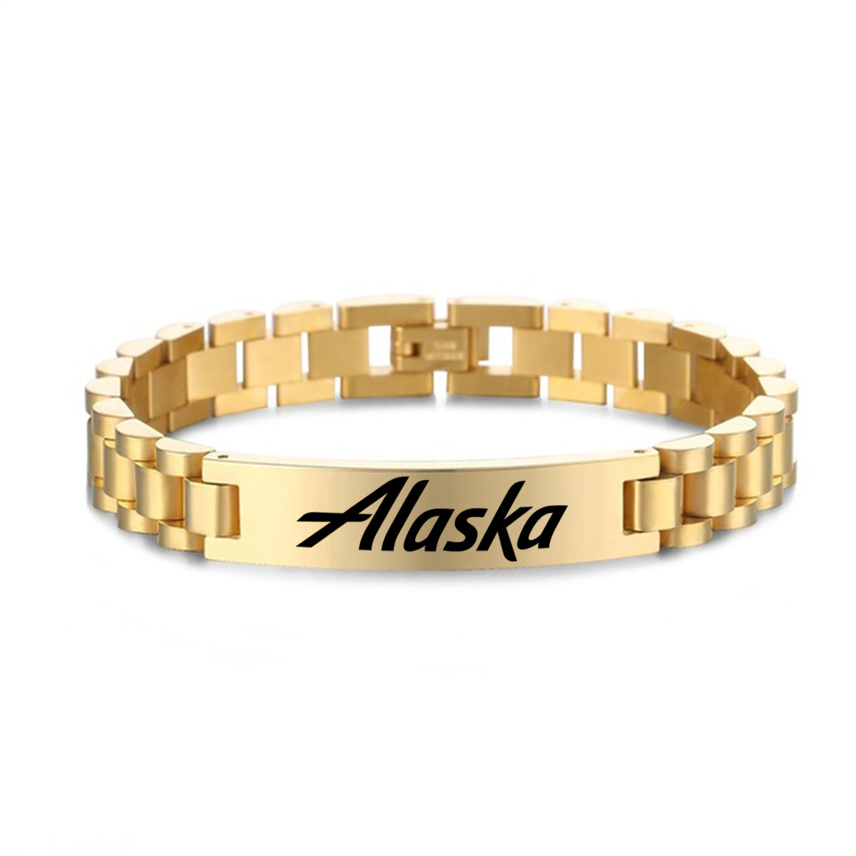 Alaska Airlines Designed Stainless Steel Chain Bracelets