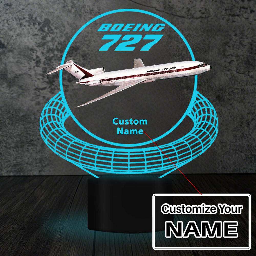 Boeing 727 Designed 3D Lamp
