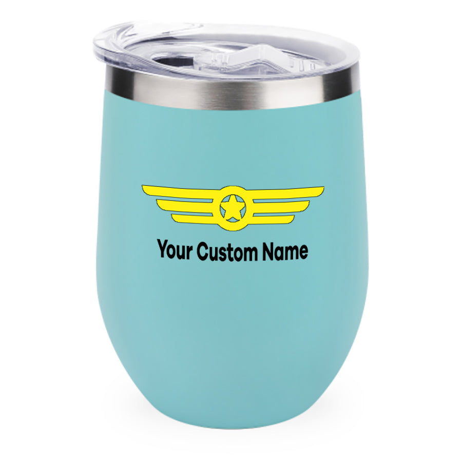 Custom Name (Badge 6) Designed 12oz Egg Cups